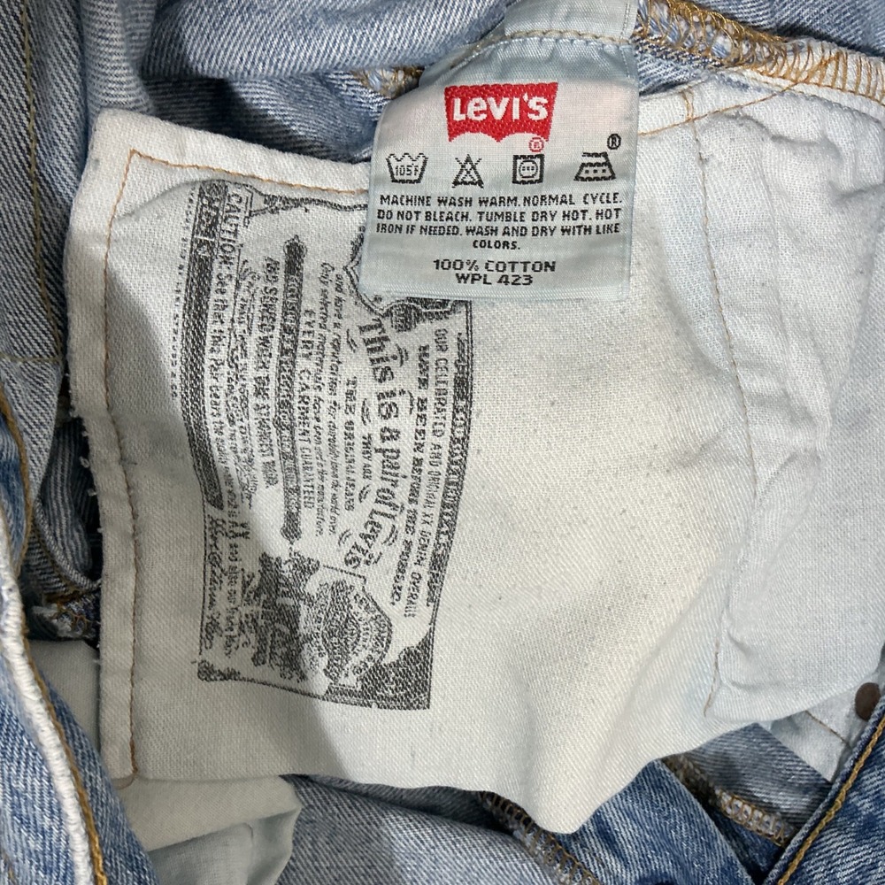 Levis 501 Original Fit Jeans Mens 34x30 Light Wash VTG XX Button Fly Straight - Picture 11 of 11